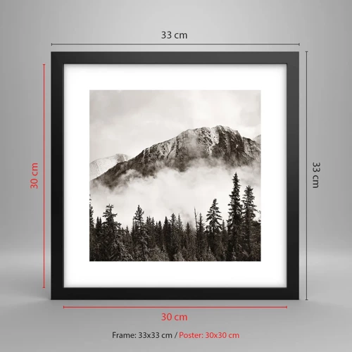 Poster in black frame - Granite Ruler - 30x30 cm