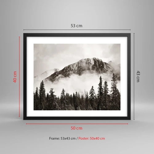 Poster in black frame - Granite Ruler - 50x40 cm