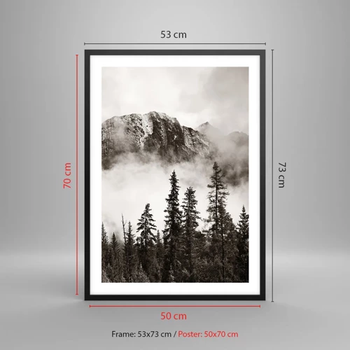 Poster in black frame - Granite Ruler - 50x70 cm