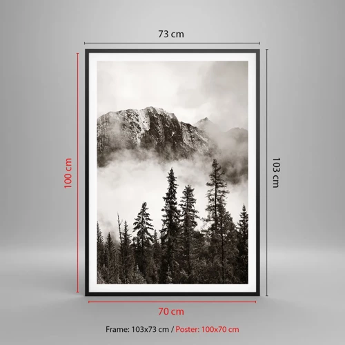 Poster in black frame - Granite Ruler - 70x100 cm