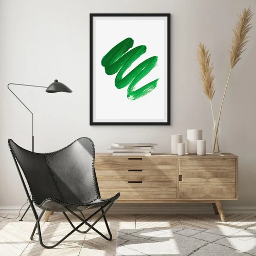 Poster in black frame - Green Joke - 50x70 cm