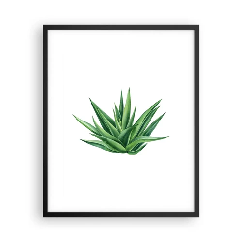 Poster in black frame - Green - Power - Life - 40x50 cm