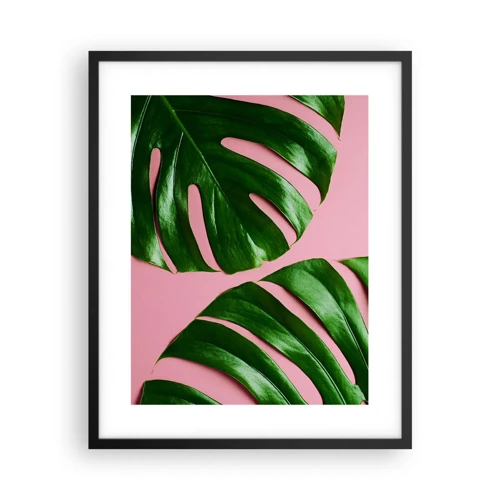 Poster in black frame - Green Rendezvous - 40x50 cm