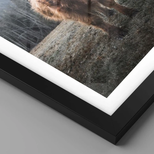 Poster in black frame - Greeting from Mountain Meadow - 50x70 cm