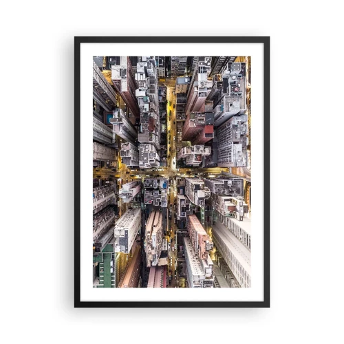 Poster in black frame - Greetings from Hong Kong - 50x70 cm