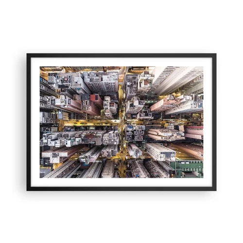 Poster in black frame - Greetings from Hong Kong - 70x50 cm
