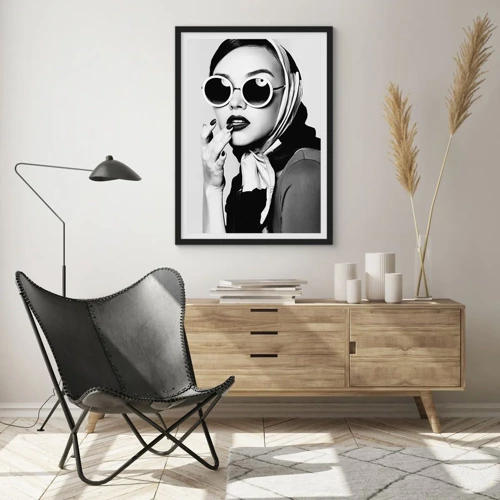 Poster in black frame - Greetings from the 60-ies - 50x70 cm