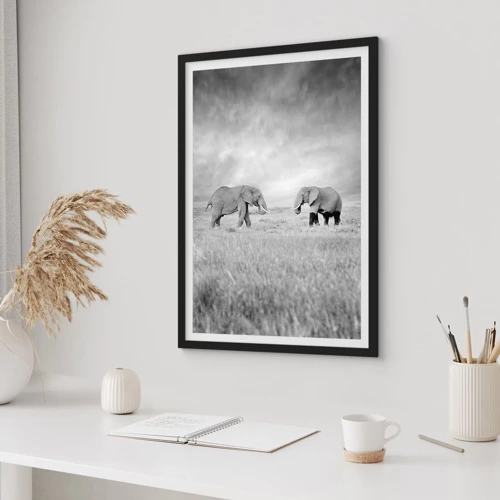 Poster in black frame - Grey Is Beautiful - 61x91 cm