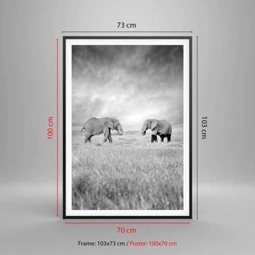 Poster in black frame - Grey Is Beautiful - 70x100 cm