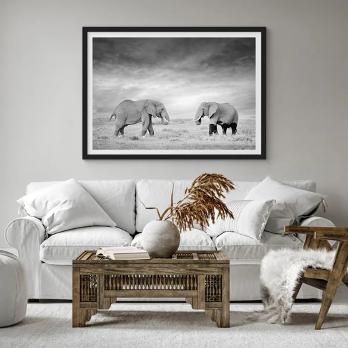 Poster in black frame - Grey Is Beautiful - 70x50 cm