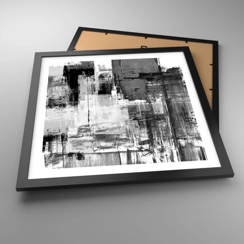 Poster in black frame - Grey is Beautiful - 40x40 cm