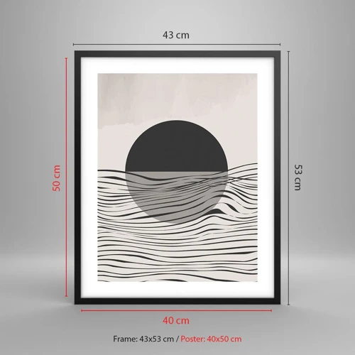 Poster in black frame - Half Composition - 40x50 cm