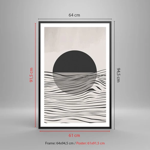 Poster in black frame - Half Composition - 61x91 cm