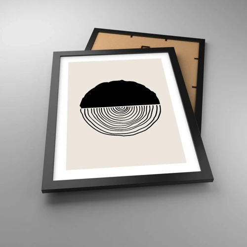 Poster in black frame - Half-half - 30x40 cm