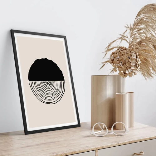 Poster in black frame - Half-half - 30x40 cm