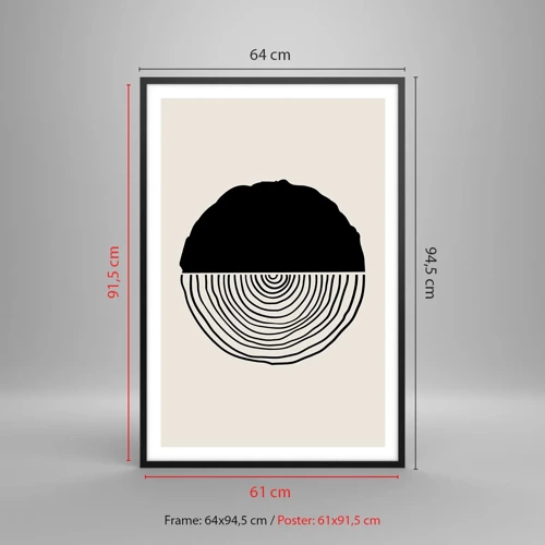 Poster in black frame - Half-half - 61x91 cm