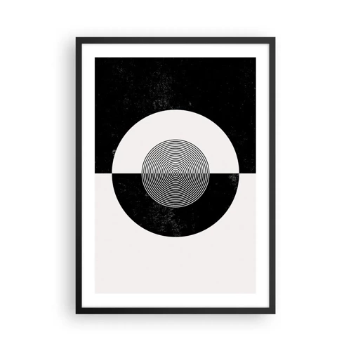 Poster in black frame - Harmony in Black and White - 50x70 cm