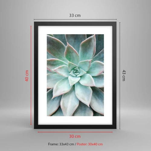 Poster in black frame - Heart of a Desert - 30x40 cm