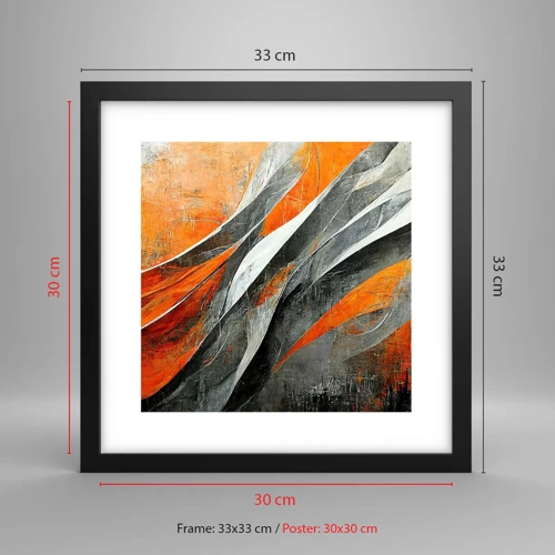 Poster in black frame - Heat and Coolness - 30x30 cm