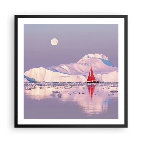 Poster in black frame - Heat of the Sail, Cold of the Ice - 60x60 cm