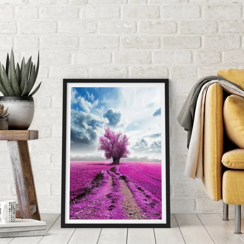 Poster in black frame - Heathland Charm - 50x70 cm