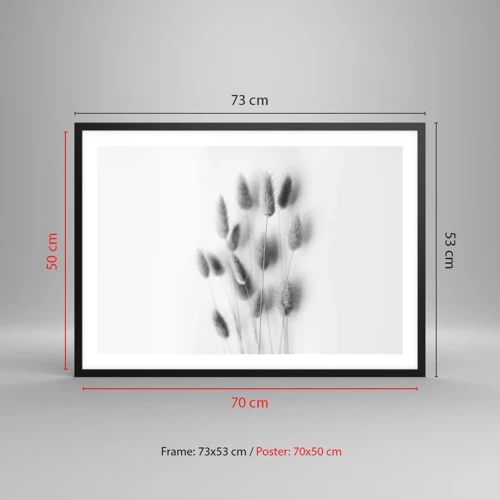 Poster in black frame - Her Softness Grass - 70x50 cm