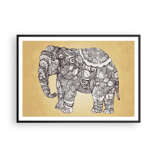 Poster in black frame - Hidden Elephant - 100x70 cm