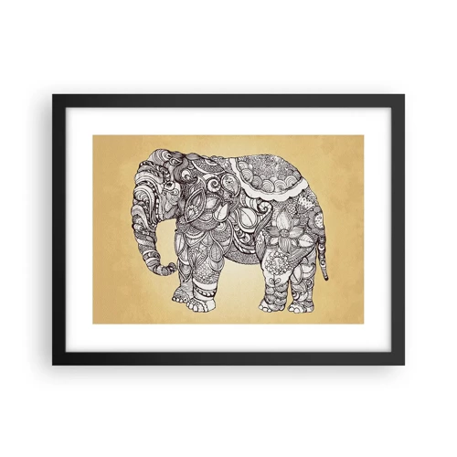 Poster in black frame - Hidden Elephant - 40x30 cm