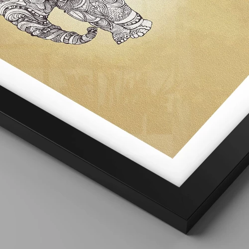 Poster in black frame - Hidden Elephant - 40x30 cm