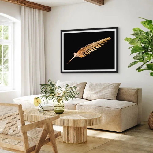 Poster in black frame - High-Class Feather - 70x50 cm