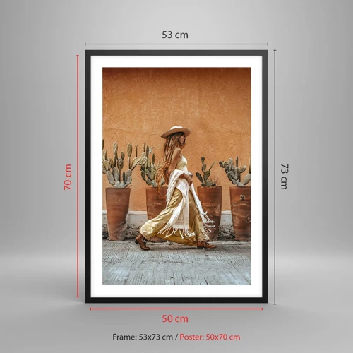 Poster in black frame - Hippie Style - 50x70 cm