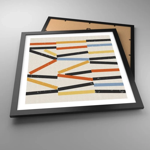 Poster in black frame - Horizontal Composition - 40x40 cm