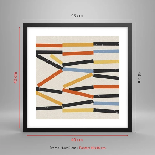 Poster in black frame - Horizontal Composition - 40x40 cm