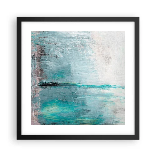 Poster in black frame - Horizontally in Blue - 40x40 cm