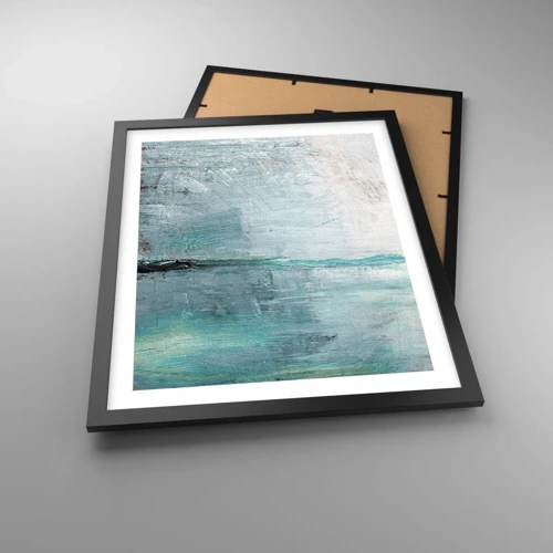 Poster in black frame - Horizontally in Blue - 40x50 cm