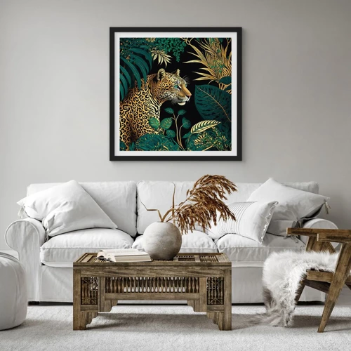 Poster in black frame - Host in the Jungle - 30x30 cm