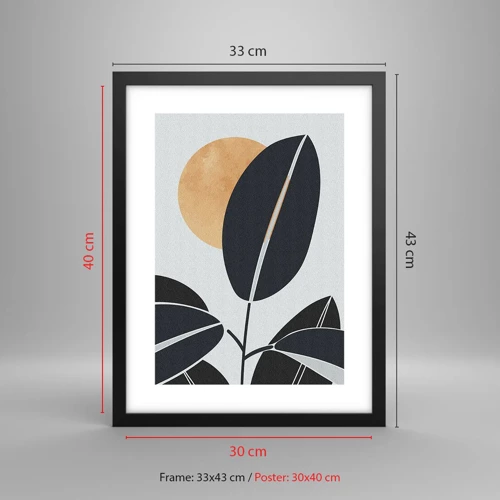 Poster in black frame - Hot Summer's Day - 30x40 cm