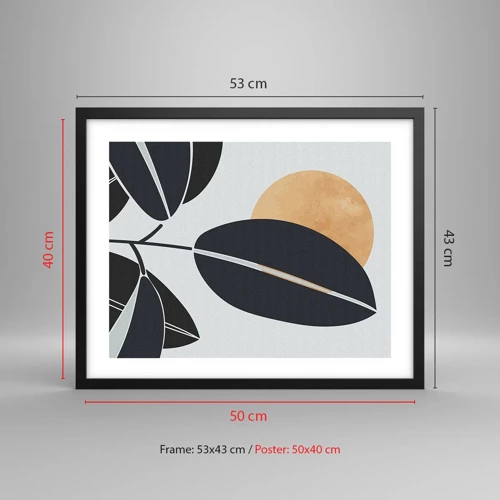 Poster in black frame - Hot Summer's Day - 50x40 cm