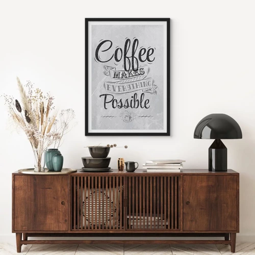 Poster in black frame - How Not to Love Coffee - 50x70 cm