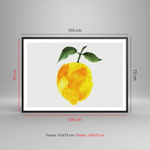 Poster in black frame - How to Get the Taste of the Sun - 100x70 cm
