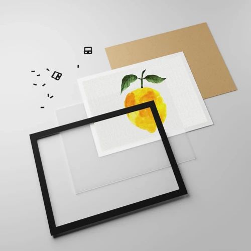 Poster in black frame - How to Get the Taste of the Sun - 100x70 cm