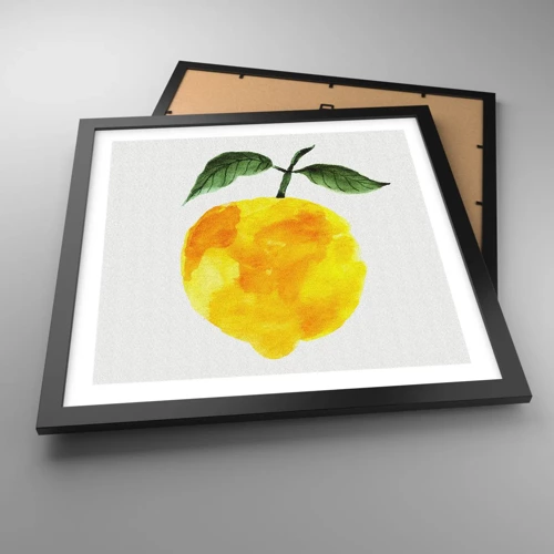 Poster in black frame - How to Get the Taste of the Sun - 40x40 cm