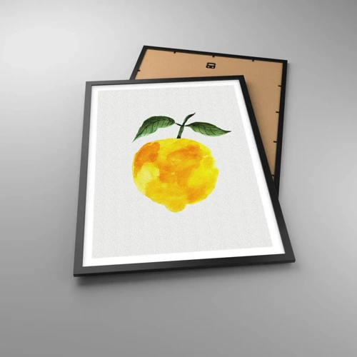 Poster in black frame - How to Get the Taste of the Sun - 50x70 cm