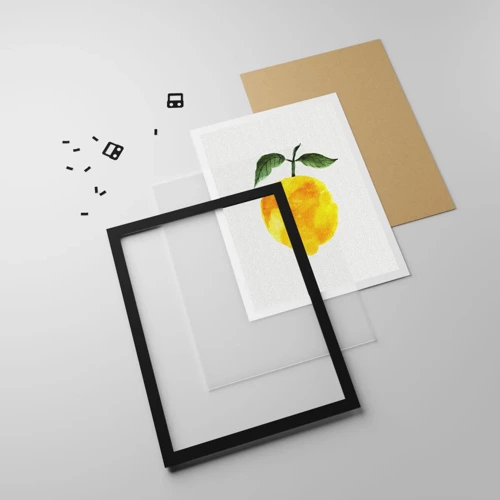 Poster in black frame - How to Get the Taste of the Sun - 50x70 cm