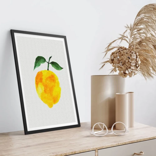 Poster in black frame - How to Get the Taste of the Sun - 50x70 cm