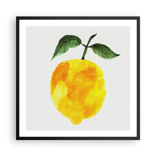 Poster in black frame - How to Get the Taste of the Sun - 60x60 cm