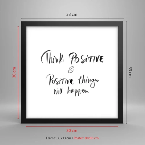 Poster in black frame - How to Live? - 30x30 cm