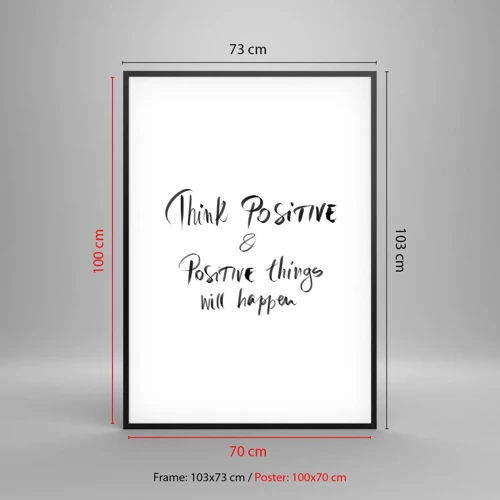 Poster in black frame - How to Live? - 70x100 cm