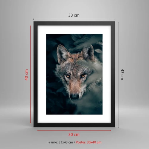 Poster in black frame - Hunter - 30x40 cm