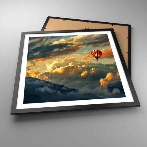 Poster in black frame - I Like Flying - 50x50 cm